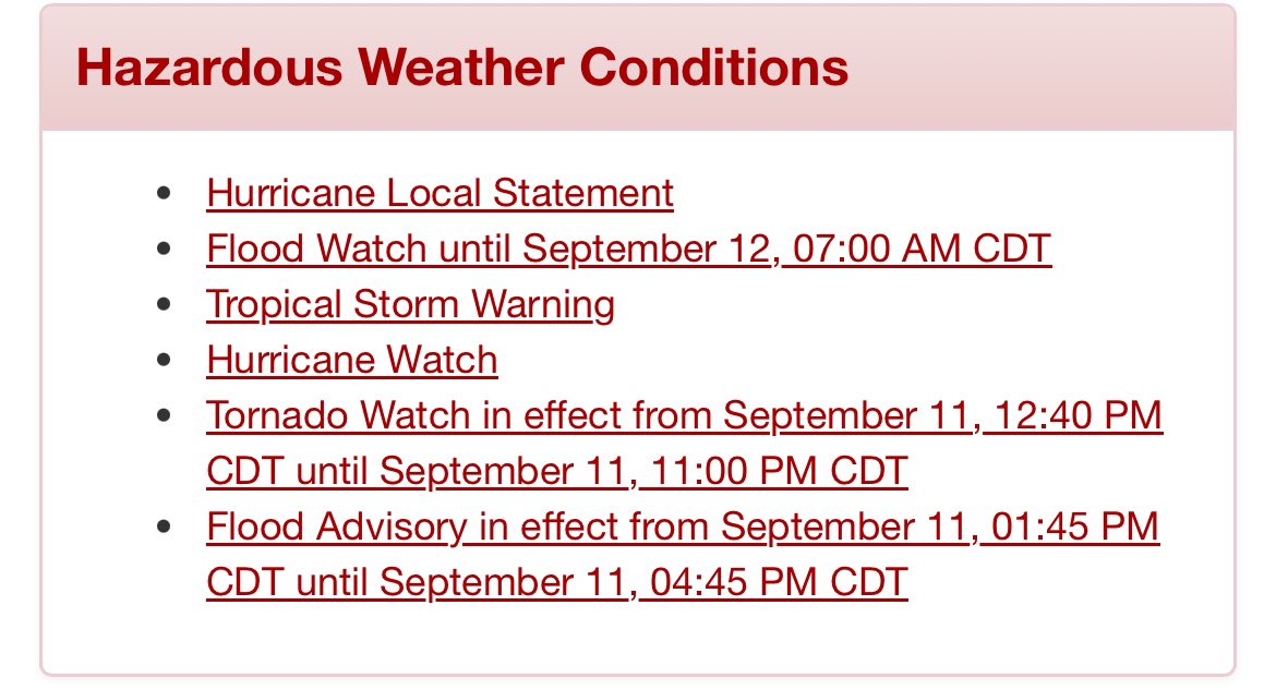 🚨 Current #NOLA Weather alerts 🚨