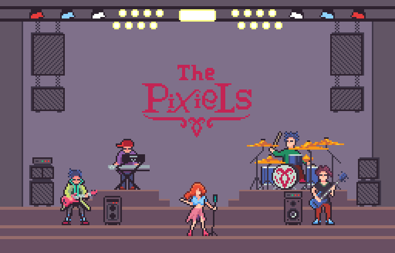 maxtentacle's tweet photo. Listening music all day. Guess which band?

#pixelart #aseprite https://t.co/oRDlCTbxNc
