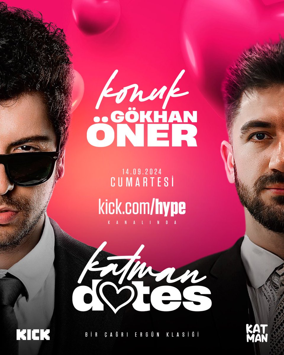 Cumartesi 21:00 #katmandates 💜
kick.com/hype 🎬