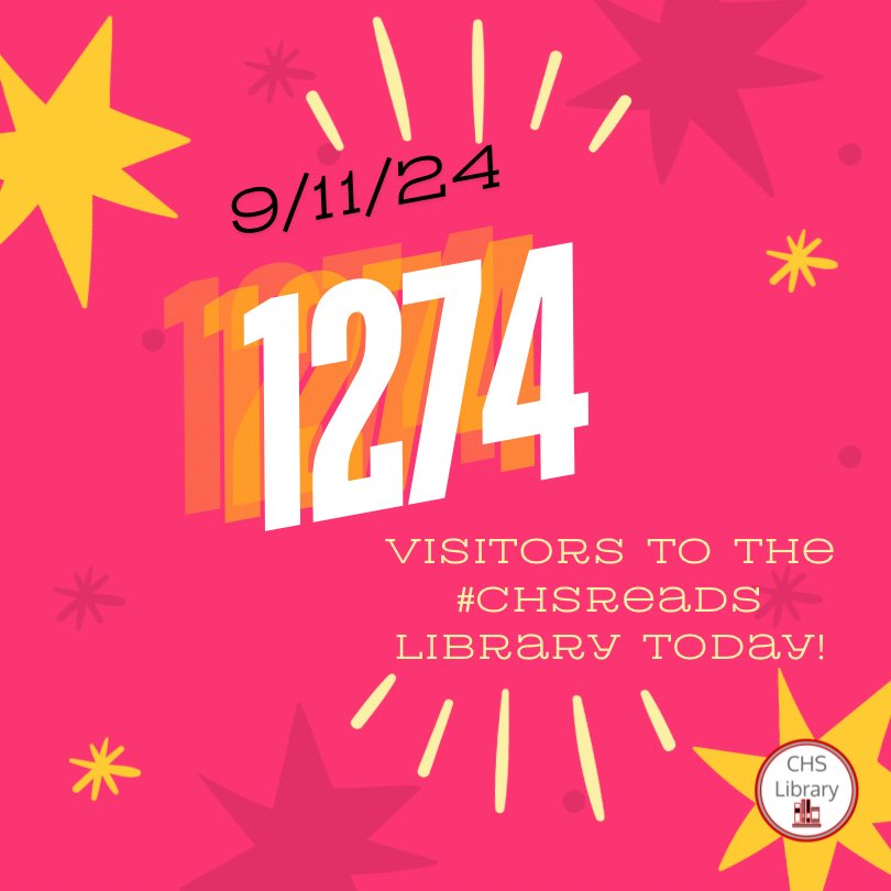Trisha Goins (@heartinlife) on Twitter photo It’s been a very busy day 1274 visits to the #CHSReads library! #CISDLib @coppell_high <a href="/cisdlib/">Coppell ISD Libraries</a> <a href="/coppellhslib/">Coppell HS Library</a> It’s been a very busy day 1274 visits to the #CHSReads library! #CISDLib @coppell_high <a href="/cisdlib/">Coppell ISD Libraries</a> <a href="/coppellhslib/">Coppell HS Library</a>