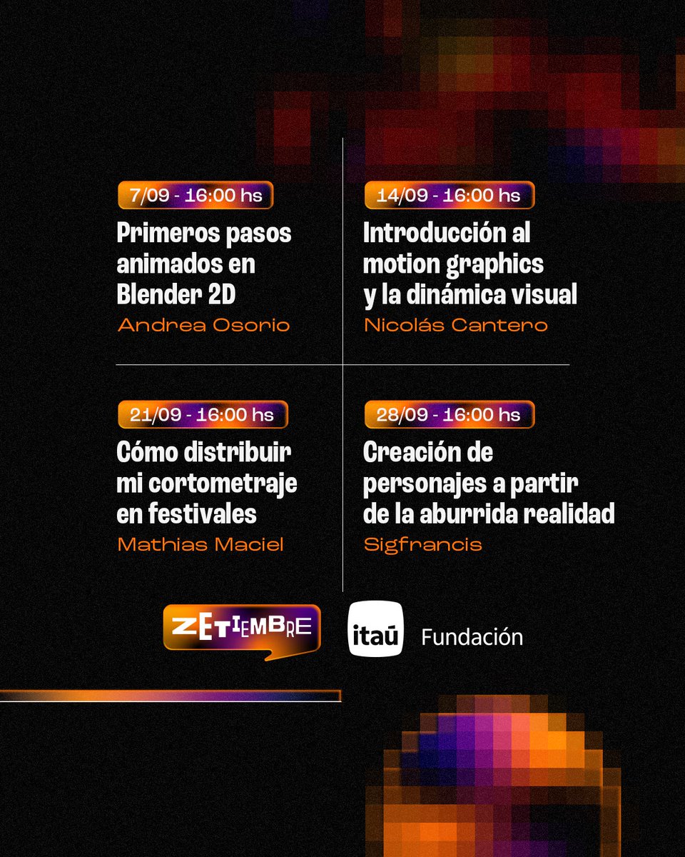mathiasmaciel10's tweet photo. Zetiembre 2024 ya arrancó ⚠️

Clases 100% virtuales a través de Zoom todos los sábados de septiembre.

¿No decidís a qué clase anotarte? ¡Asistí a todas, es gratuito!

🟧 Aliado Fundación Itaú https://t.co/28NGg2APF8