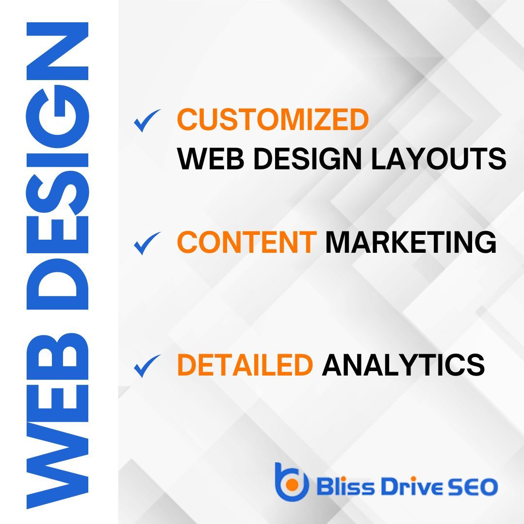 Transform your #onlinepresence with Bliss Drive's expert #website design services! 🌐  

Whether you need a redesign or a brand-new site, we’re here to help you stand out in the digital landscape. Let’s build something amazing together!