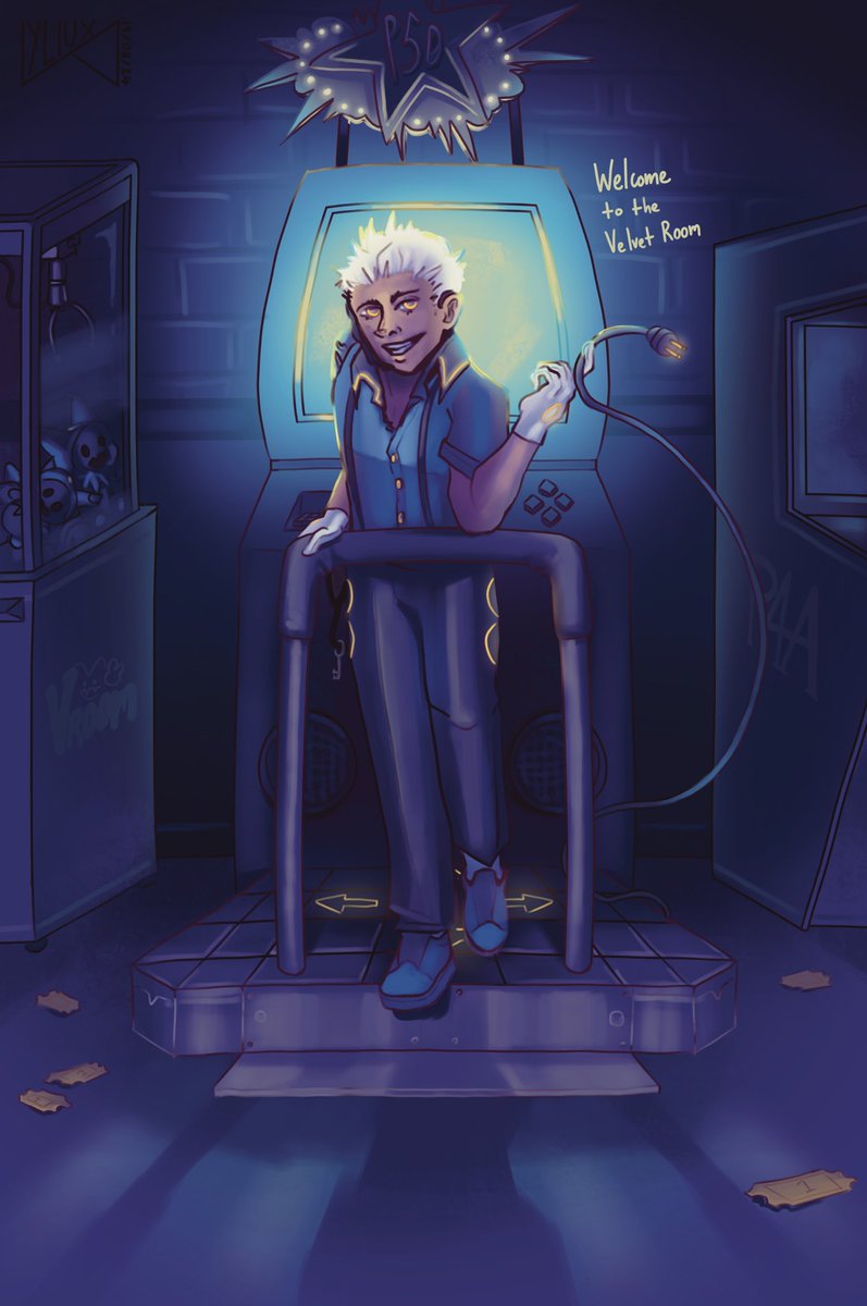 Finally able to share with everyone mine and <a href="/obviouslesbiab/">bell || dispatch era</a>’s collab for the <a href="/ryujibonk/">Ryuji Sakamoto Bonk 2025!</a>!!!! Together we created a Velvet room attendant Ryuji AU!!! Please go and read the fic Bell has written for this!!! (In replies)