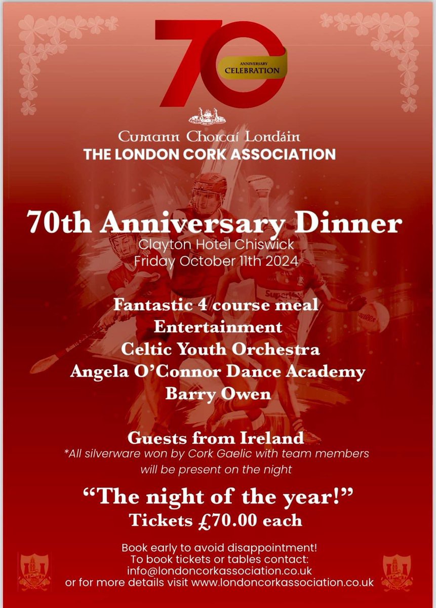 Oleary_larry

The Night of the year
Tables going fast 
As well as the All Ireland Camogie girls and the two cups We are hoping to have a suprise guest who will amaze you.