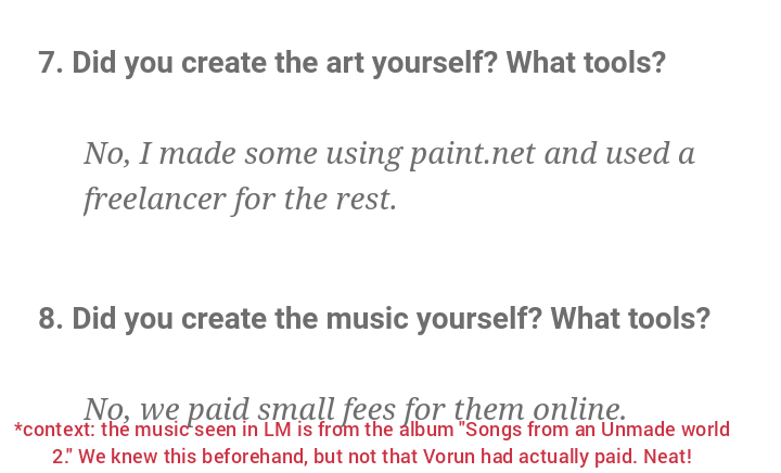 LevelMakerGame's tweet photo. User Reday52 has dug up a short (and formerly presumed to be lost) interview of Vorun about LM from 2016! Here is the link if you wanna check it out...
https://t.co/tg4LtsOjLL
...but here are what I consider to be the highlights. https://t.co/vrYXOusxCX