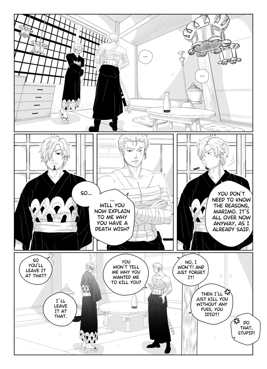 aari_arts's tweet image. What if... on Onigashima, #Sanji starts to realize his feelings for #Zoro?

The 7 pages of this #ZoSan Comic became 9 in the end, I hope you like it! The other pages are in the comments. 🙃

#onepiece