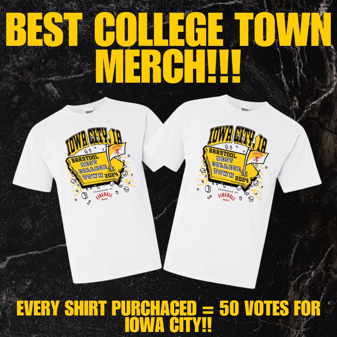 The Best College Town in the nation deserves its own shirt!!! 

Every purchase is 50 votes!!

SHOP NOW: bit.ly/4gy2JfN