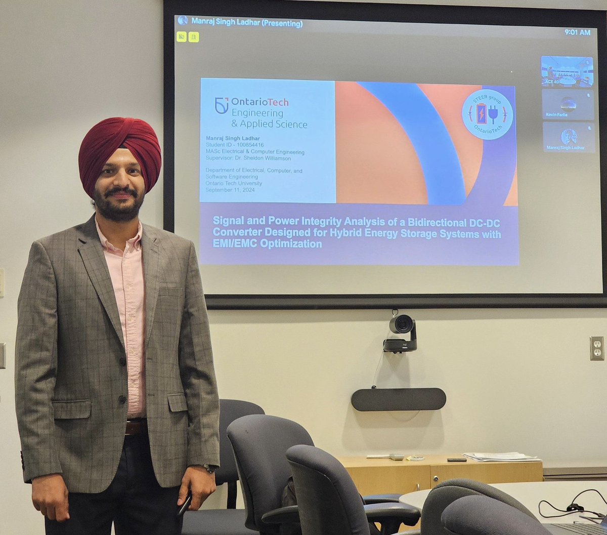 electrifiedshel's tweet photo. Congratulations to the @OT_STEER group’s Manraj Ladhar on the successful completion of his Master’s Thesis! His research on DC-DC converters for electric energy storage systems is a significant contribution to the field of power electronics. Wishing you continued success always! https://t.co/yAoaRReylC