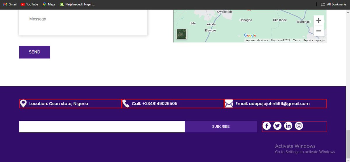 JohnTizzy5's tweet photo. 6th day: finished working on the footer part of the page
I'll be making a video of the full site very soon
#reactJs #portfolio #myPortfolio #javascript #html #css https://t.co/dNDK9yQmoW