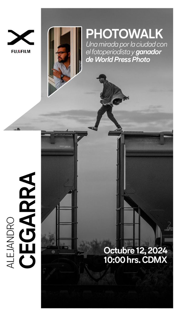 Por si ocupan, habrá un photowalk en CDMX con Alejandro Cegarra, ganador de un WPP este año, además, habrá revisión de portafolios y cosas así.