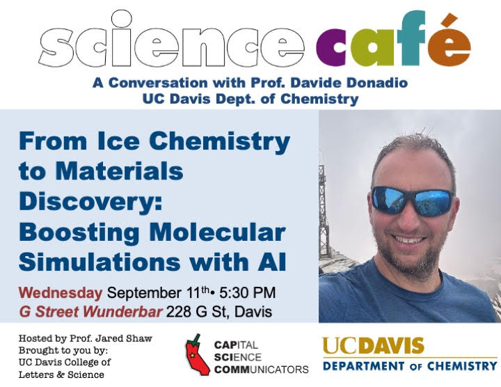 Davide Donadio (@nanophononics) on Twitter photo I'll be at the Science Café later this evening... Big thanks to @shawshankrxn for organizing and <a href="/UCDLandS/">UC Davis Letters and Science</a> for the support I'll be at the Science Café later this evening... Big thanks to @shawshankrxn for organizing and <a href="/UCDLandS/">UC Davis Letters and Science</a> for the support