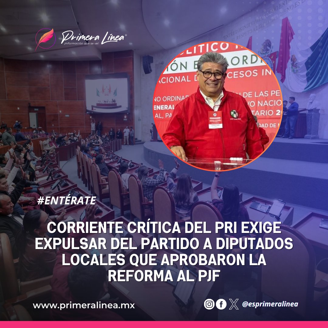 #Entérate 🔴|| En #Oaxaca, PRI se resiste a dar declaración sobre reforma constitucional al Poder Judicial. Corriente Crítica reclama expulsión inmediata de diputados
PRIOaxaca_
👉primeralinea.mx/2024/09/11/cor…