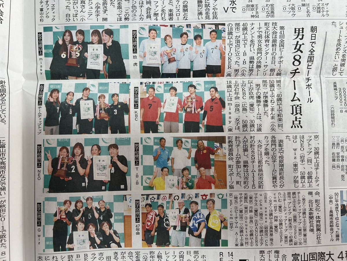 47beach1217's tweet photo. 先週末の土日全国ビーチボールバレー大会が開催されて連覇達成🏆🥇 https://t.co/efxrM7QFRk