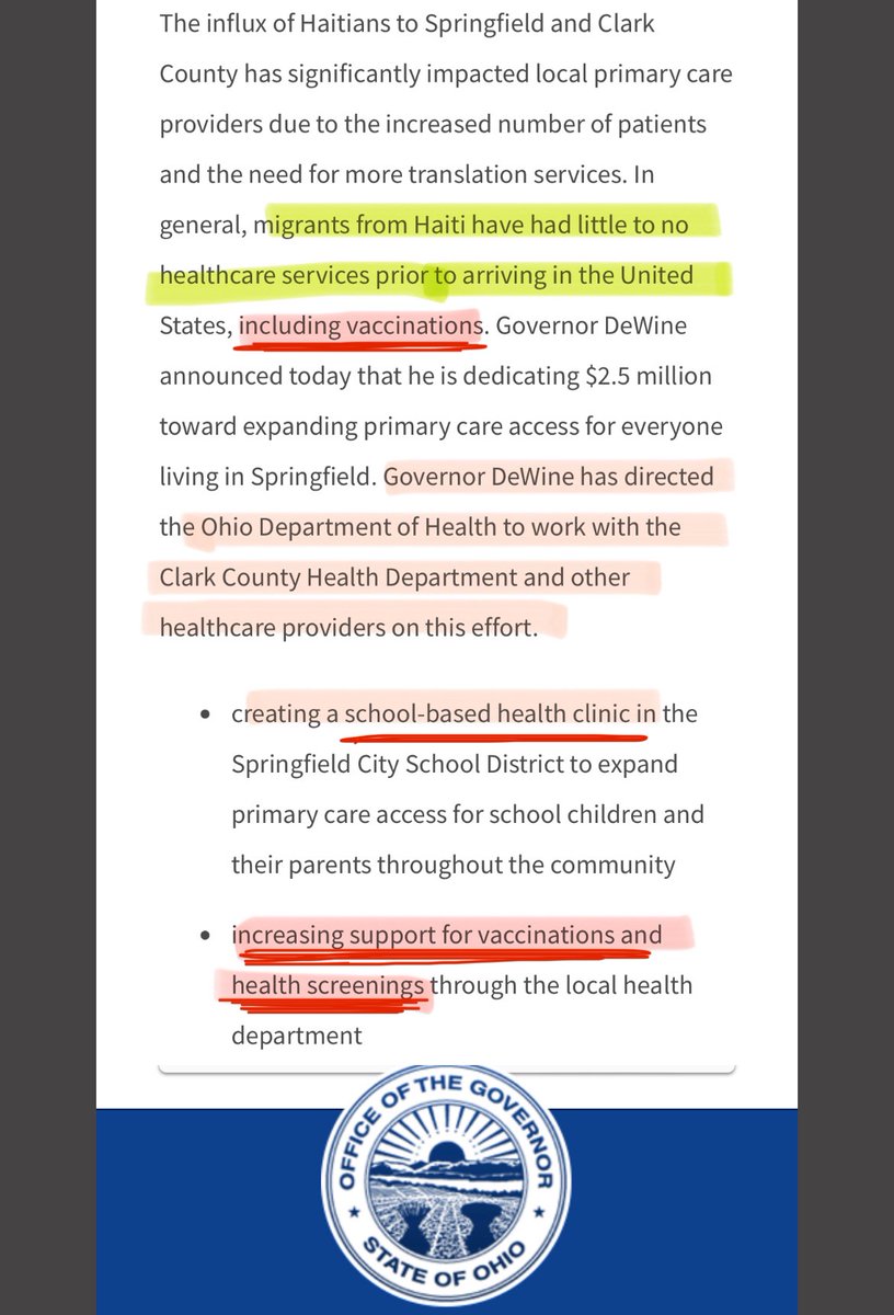 OAMF (@ohioamf) on Twitter photo A big portion of DeWines 2.5 MILLION in taxpayer funded “relief” money to Springfield OH, includes SCHOOL CLINICS to push VACCINATIONS and “HEALTH SCREENINGS”!!!
<a href="/RenzTom/">Tom Renz</a> <a href="/BusyDrT/">Dr Sherri Tenpenny</a> <a href="/StrictSpeaking/">Strictly Speaking with Bob Frantz</a> <a href="/JDVance/">JD Vance</a> <a href="/berniemoreno/">Bernie Moreno</a> <a href="/JRMajewski/">JR Majewski</a> <a href="/jenniferforrep/">Rep Jennifer Gross</a> @Scott_Wiggam A big portion of DeWines 2.5 MILLION in taxpayer funded “relief” money to Springfield OH, includes SCHOOL CLINICS to push VACCINATIONS and “HEALTH SCREENINGS”!!!
<a href="/RenzTom/">Tom Renz</a> <a href="/BusyDrT/">Dr Sherri Tenpenny</a> <a href="/StrictSpeaking/">Strictly Speaking with Bob Frantz</a> <a href="/JDVance/">JD Vance</a> <a href="/berniemoreno/">Bernie Moreno</a> <a href="/JRMajewski/">JR Majewski</a> <a href="/jenniferforrep/">Rep Jennifer Gross</a> @Scott_Wiggam
