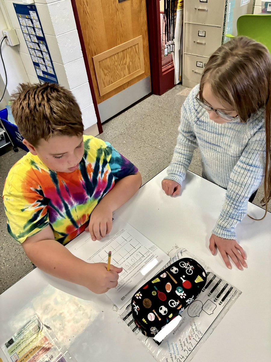MissHeringD68's tweet photo. Fourth graders have been learning all about place value to the millions. Today, they used the cooperative learning structure Sage-N-Scribe to find the sum/difference between two numbers. #grway @GoodrichSchool #Kagan #mathinaction https://t.co/kN69m7hdGh