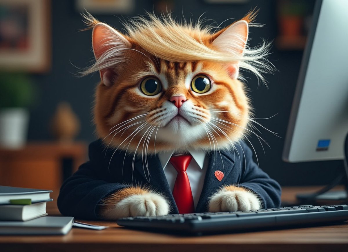 OreoExpress's tweet photo. My cat is holding a zoom call for Trump tonight 9 PM ET. All cats for Trump are welcomed to join. #SaveThePets #Cats4Trump https://t.co/M4UVCfp1Uo
