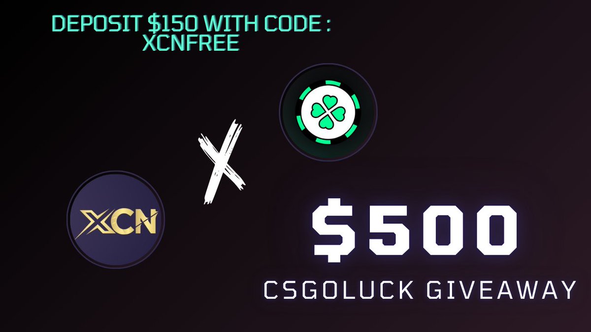 🎁 $500 GIVEAWAY!

☑ RT + Like and Tag friend 
☑ Deposit $150 csgoluck.com/r/XCNFREE (Show Proof) 

✅EXTRA $50 for random RT + TAG

Giveaway ends in 5 days!⏱️