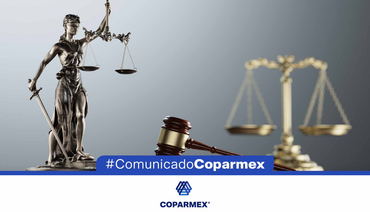 ⚖️🧑‍⚖️ En #Coparmex lamentamos la reciente aprobación de una #ReformaJudicial que compromete la democracia, vulnera el Estado de Derecho y pone en riesgo el futuro de México.

#ComunicadoCoparmex 👇
cpmx.me/CP_64_2024