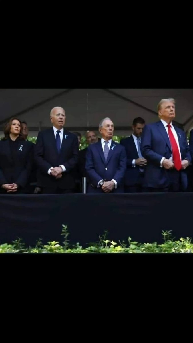Tienen diferencias políticas muy profundas, pero por encima de eso esta su país!! La kamala y Trump rindiendo homenaje a los caídos el #11S en New York... lo monto para que algunos vean como es la vuelta... no es fácil