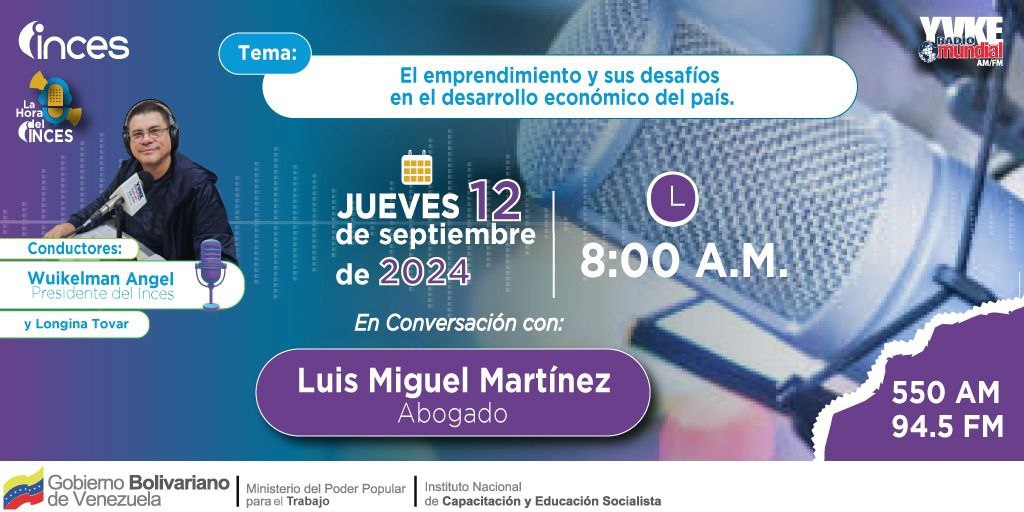 📻¿Quieres conocer las claves para hacer crecer tu negocio? 

Este jueves, en nuestro programa de radio, te brindaremos herramientas y consejos prácticos para impulsar tu emprendimiento.

¡No te lo pierdas!

📅 12 de septiembre
⌚ 8:00 AM.

#AprendeLaTécnica