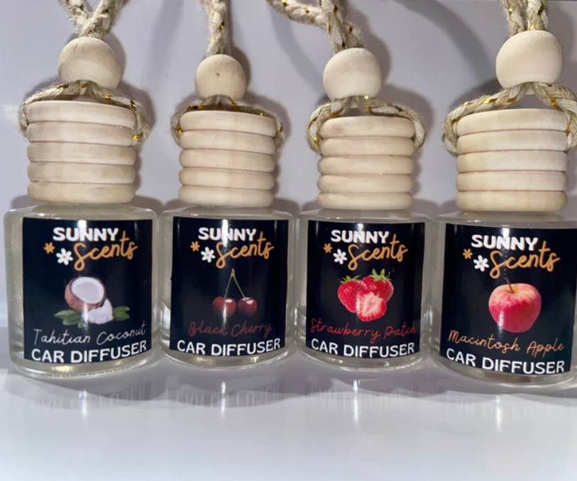AvantGardeShows's tweet image. Sunny Scents specializes in making hand-painted scented car fresheners. Each time you see us, we will have a completely new selection of design and scent combinations! -Teraysa Craig, Sunny Scents (2024 Avon Avant-Garde Art &amp;amp; Craft Show Vendor) #CarFreshener #Soaps #CarDiffusers