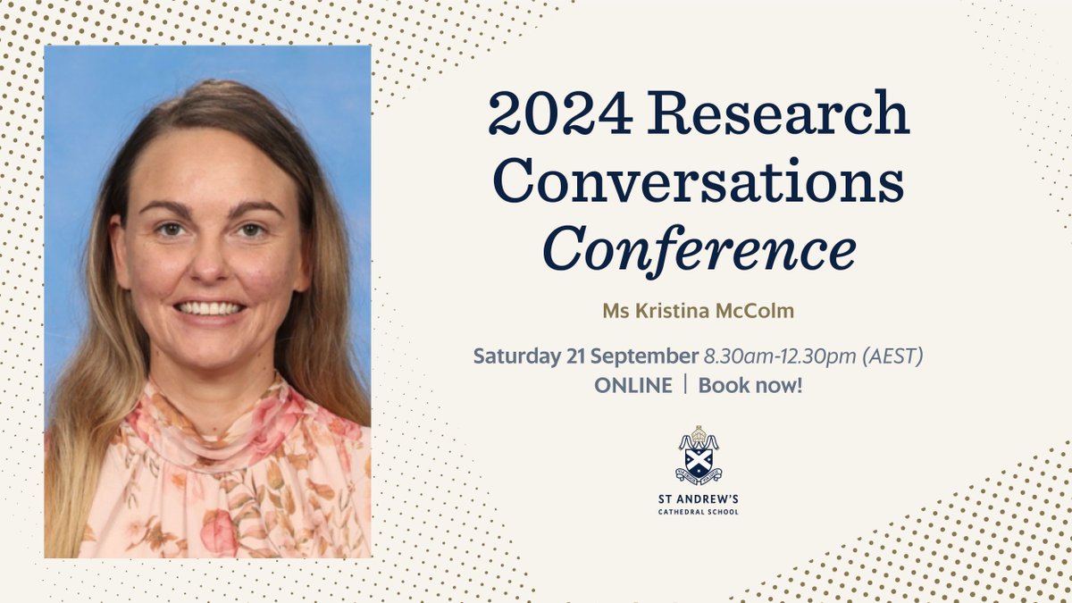 Join <a href="/teachermsmccolm/">Kristina McColm</a> at the 2024 Research Conversations Conference on Sept 21, 8:30 am - 12:30 pm! Her talk, "Exploring the Impact of Rich Tasks in History Education," shows how real-world connections boost engagement.

Register: buff.ly/44OeoBG #ResCon24