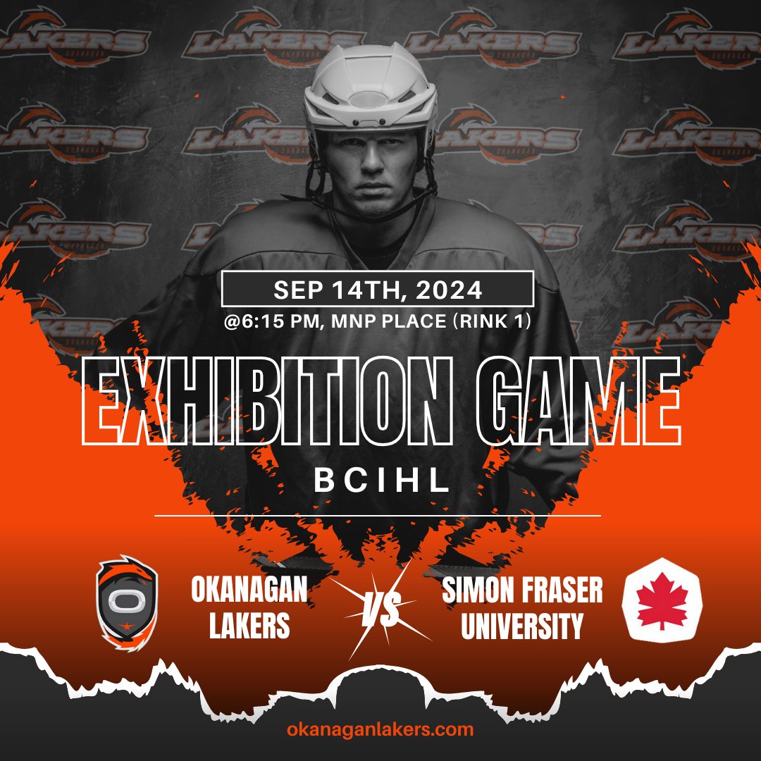 🏒 The Okanagan Lakers are hitting the ice for an exhibition showdown against SFU! 🔥 Catch the action on September 14, 2024, at MNP Place (Rink 1) as we gear up for the pre-season. Puck drops at 6:15 pm – don’t miss it! ⏰
#OkanaganLakers #ExhibitionGame #SFU #Hockey #BCIHL