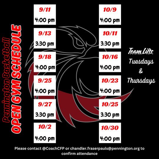 Chan Fraser-Pauls (@coachcfp) on Twitter photo We appreciate the following schools for coming to our first open gym today.…
• Drexel University
• NYU
• Connecticut College
• Trinity College
• Drew University
• TCNJ
• Arcadia University
We have a tough, unselfish, & talented group over here at <a href="/TPSBasketball/">Pennington Boys Basketball</a>! We appreciate the following schools for coming to our first open gym today.…
• Drexel University
• NYU
• Connecticut College
• Trinity College
• Drew University
• TCNJ
• Arcadia University
We have a tough, unselfish, & talented group over here at <a href="/TPSBasketball/">Pennington Boys Basketball</a>!