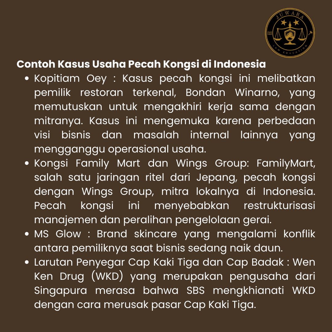 juwaralaw's tweet photo. #hukumpidana #hukumperdata #hukumbisnis #pecahkongsi #persainganbisnis #persainganusahabisnis https://t.co/R0fgkrBKC9