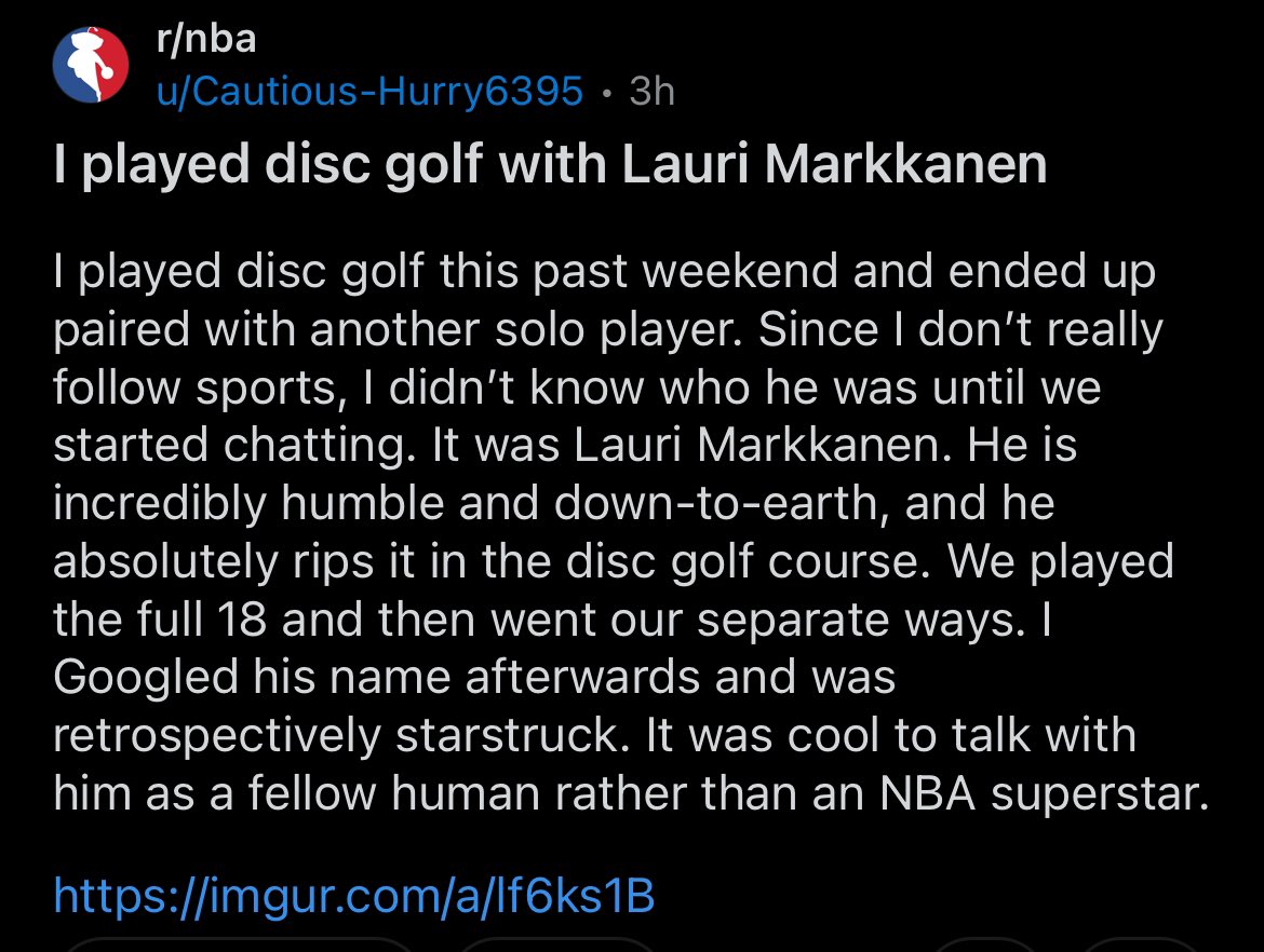 JingIesss's tweet photo. this is really cool, i wanna play disc golf with lauri😩 https://t.co/m9MegkwFjE
