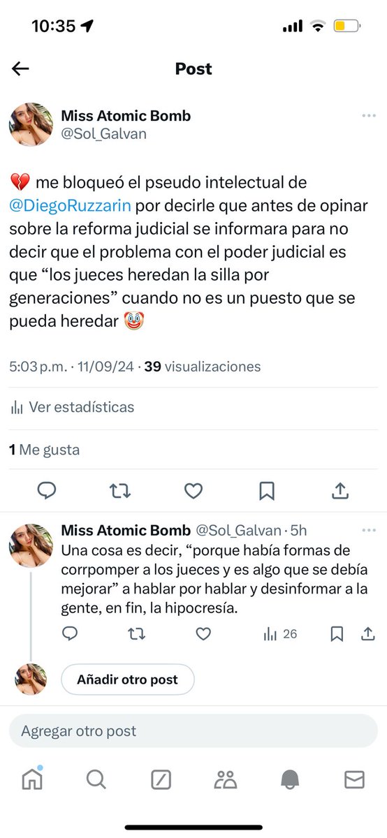 Wiwiberto's tweet photo. Qué pasó, mi Dieguito. No que muy intelectual y a favor de la libertad de pensamiento, @DiegoRuzzarin ? https://t.co/ffKzOxsUPy