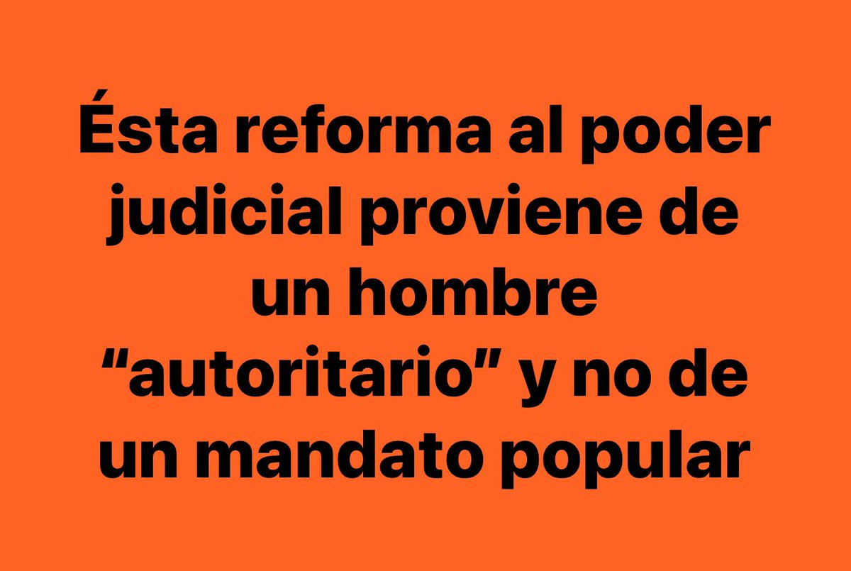 RevelaMexico's tweet image. Ésta reforma al poder judicial proviene de un hombre “autoritario” y no de un mandato popular.
#ReformaPoderJudicial #ReformaAlPoderJudicial