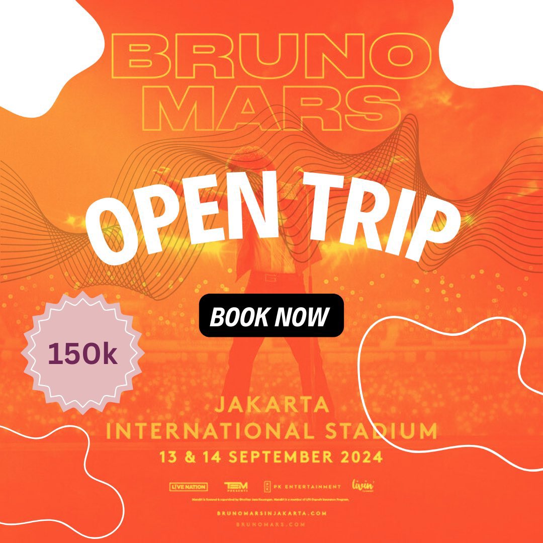 acphrodyte's tweet photo. Open Privat Trip Bekasi PP Konser Bruno Mars✨

🗓️ Sat, 14 September 2024
💰 150K PP/seat
✅ Trip &amp; Snack

All in inc bensin, tol, titip barang, roti dan air

📍Meeting Point > Halte SMB
- 6seat only : ✅ ✅ ❌ ❌❌❌ (Avanza)

tag wts wtb wtt bruno mars jakarta https://t.co/AN3CXJTD27