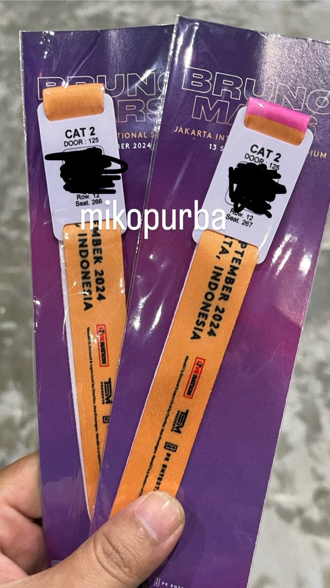 abas_moge's tweet photo. WTS 2 tiket konser bruno mars jakarta

Tanggal 13 Sep 2024
Cat 2 (pink) / duduk

Sudah jadi wristband dan duduk sebelahan

Minat silahkan DM

#brunomarsinjakarta
#tiketbrunomars
#jualtiket
#jualtiketkonserbrunomars
#konserbrunomars
#underprice https://t.co/4PXC3Hcsq2