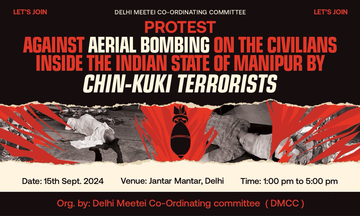 LicypriyaK's tweet photo. If you love &amp; support Manipur, please join this massive protest on September 15, 1 PM at Jantar Mantar,  New Delhi. It's time for peace in Manipur. ♥️🙏✨️ https://t.co/ftX6ruEzNo