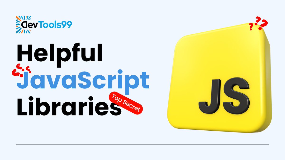 DevTools99's tweet image. Hey Developers! Looking to elevate your JavaScript projects? Check out these powerful JavaScript libraries that will enhance your code. youtu.be/xFDQXIMe4lQ
#JavaScriptLibraries #WebDevelopment #CodingTips #JSProjects #FrontendDevelopment