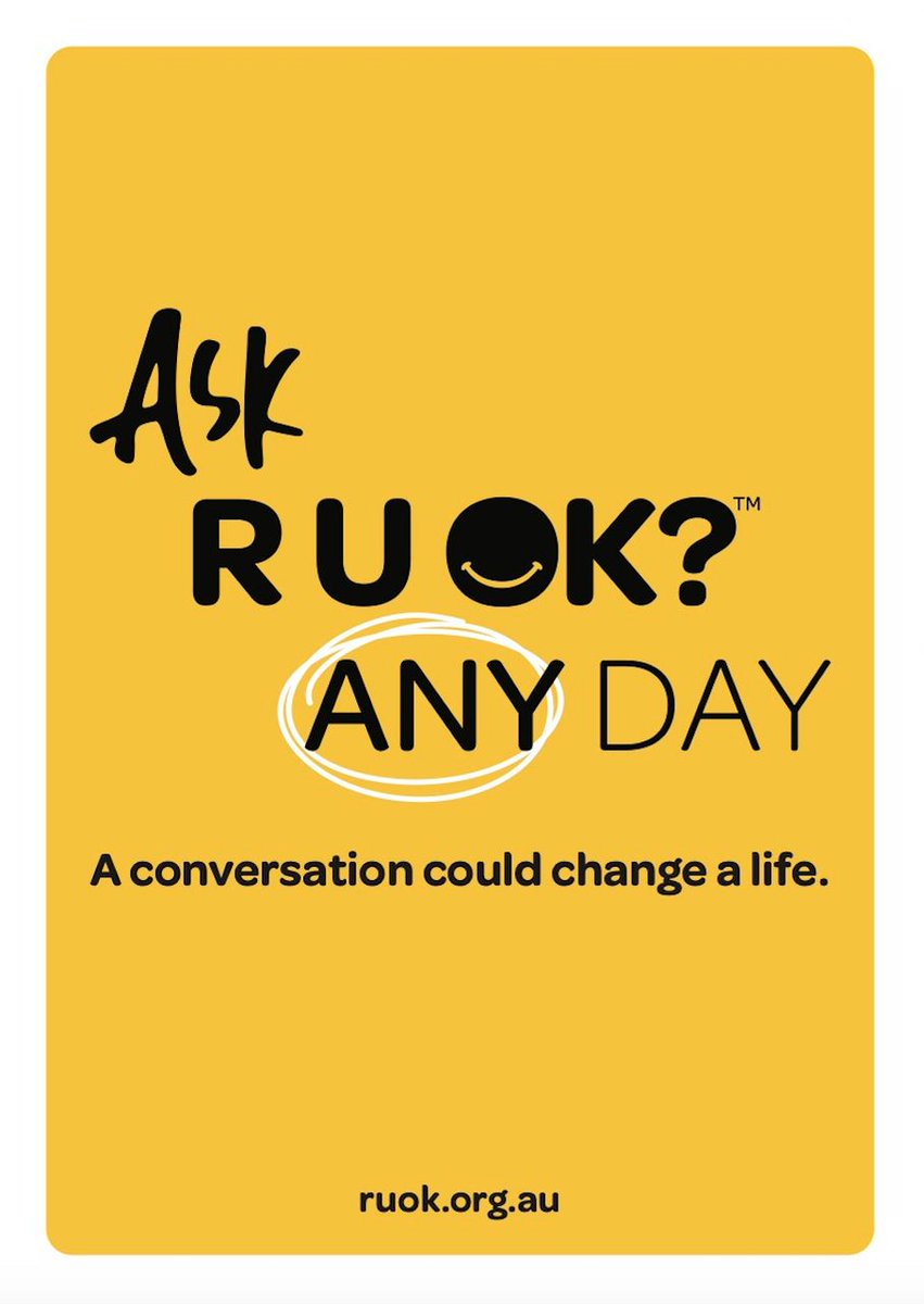 R U OK? 
Today the Bunge Team is celebrating R U OK day. 
Having regular and meaningful conversations with your mates is extremely important so when people are struggling, they know you’re someone they can talk to. 
We encourage you to ask R U OK? Any Day. 
The Bunge Team 😊 👍
