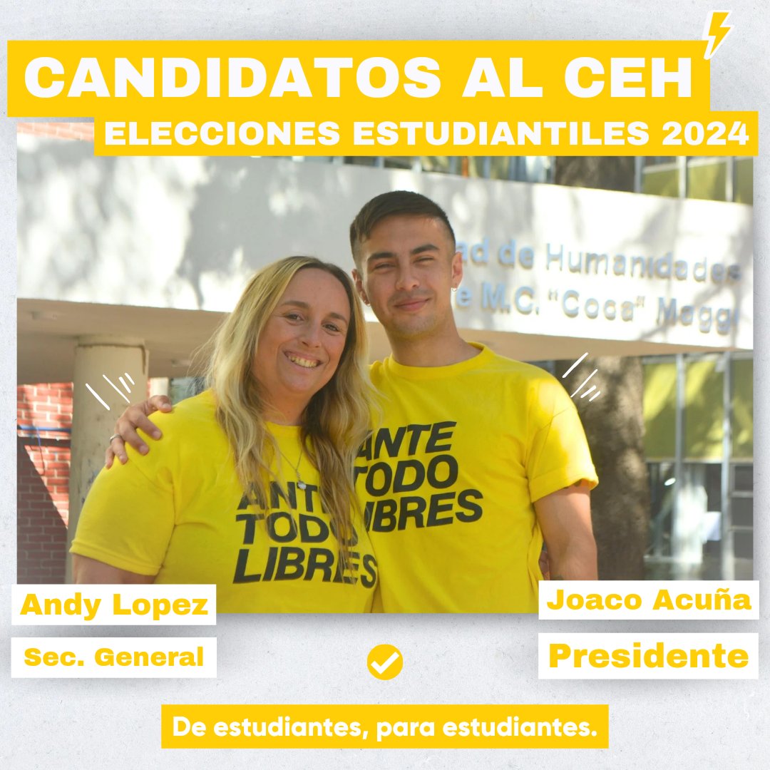 ATL_UNMDP's tweet photo. Después de años de abandono y promesas vacías, llegó el momento de HACER y REPRESENTAR a los estudiantes.

Hoy ATL Humanidades te presenta sus candidatos al Centro de Estudiantes.

Del 16 al 20 de septiembre, votá ATL, votá LIBERTAD en Humanidades.

#SomosDiferentes https://t.co/88MsK0eK76