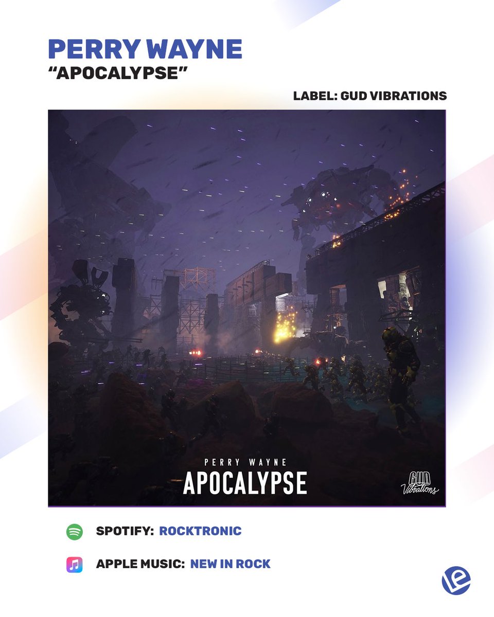 Label Engine (@label_engine) on Twitter photo 🔊🔊 LE Fam <a href="/perrywaynemusic/">PERRY WAYNE</a> new track “Apocalypse” was added to Rocktronic by #Spotify and New In Rock by #AppleMusic
Out via <a href="/GudVibrations/">Gud Vibrations</a>
Stream it⬇️
gudvibrations.ffm.to/apocalypse 🔊🔊 LE Fam <a href="/perrywaynemusic/">PERRY WAYNE</a> new track “Apocalypse” was added to Rocktronic by #Spotify and New In Rock by #AppleMusic
Out via <a href="/GudVibrations/">Gud Vibrations</a>
Stream it⬇️
gudvibrations.ffm.to/apocalypse