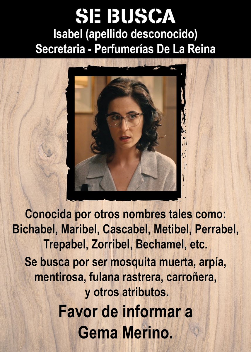 Flecha57's tweet photo. Leyendo varios posts acerca de la "desaparición" de Isabel, se me ocurrió hacer ese cartel. 🤭
No la extraño, pero hay que ajustar cuentas...
Que lo disfruten. 🤗
#Mafin https://t.co/1k3cW7ZDGl