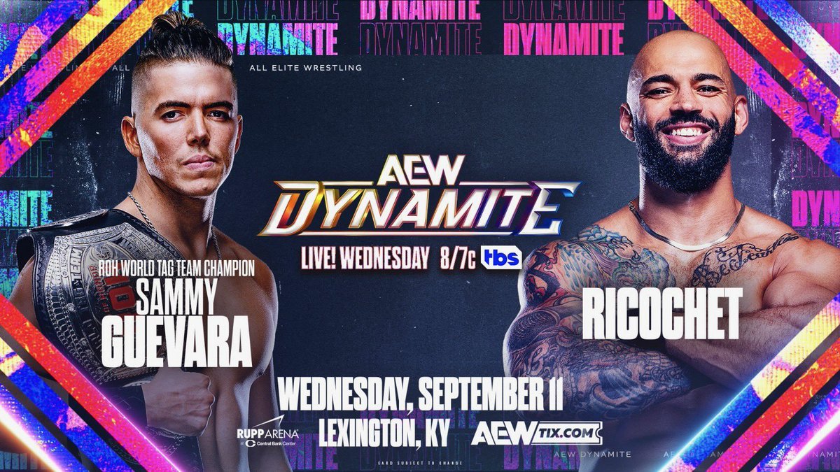Emoney1937's tweet photo. I'm going to say something: Sammy Guevara can come out to Luke Warm reaction and less than half way thru the match have the crowd in a roar cheering. 

#AEWDynamite | #FlipForever https://t.co/u5nfM7JyoE