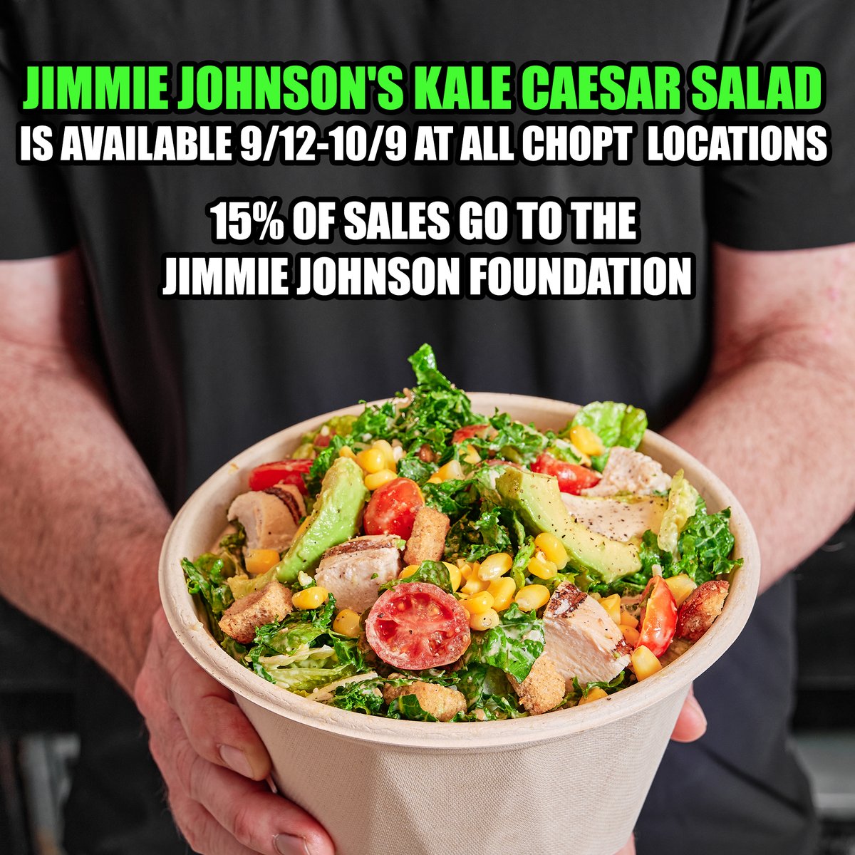 nascarcasm (@nascarcasm) on Twitter photo Try <a href="/JimmieJohnson/">Jimmie Johnson</a>'s Kale Caesar Salad available for a limited time at all <a href="/Chopt/">Chopt Creative Salad Co.</a> locations and a portion of the proceeds will go to the Jimmie Johnson Foundation which supports K-12 education. I hope Jimmie appreciates this awesome dad joke. #ChoptPartner Try <a href="/JimmieJohnson/">Jimmie Johnson</a>'s Kale Caesar Salad available for a limited time at all <a href="/Chopt/">Chopt Creative Salad Co.</a> locations and a portion of the proceeds will go to the Jimmie Johnson Foundation which supports K-12 education. I hope Jimmie appreciates this awesome dad joke. #ChoptPartner
