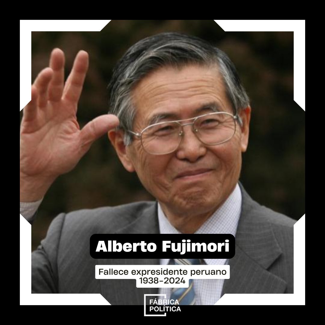 #ULTIIMAHORA A sus 86 años fallece Alberto Kenya Fujimori Inomoto <a href="/albertofujimori/">Alberto Fujimori Fujimori</a> expresidente de Perú de 1990 al 2000.
