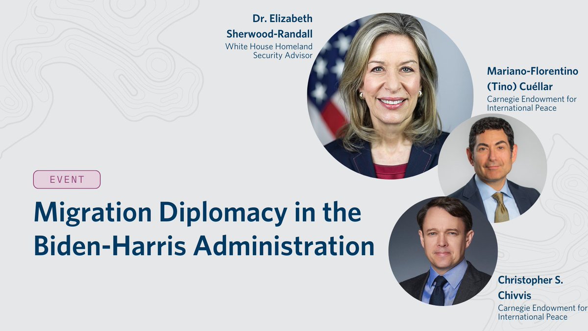 Sept 17: <a href="/WhiteHouse/">The White House</a> Homeland Security Advisor Liz Sherwood-Randall is speaking at <a href="/CarnegieEndow/">Carnegie Endowment</a> on U.S. foreign policy on migration. Bottomline - It's never just about the border. Diplomacy and U.S. leadership matters. RSVP:  carnegieendowment.org/events/2024/09… 

 #LADeclaration #POTUS