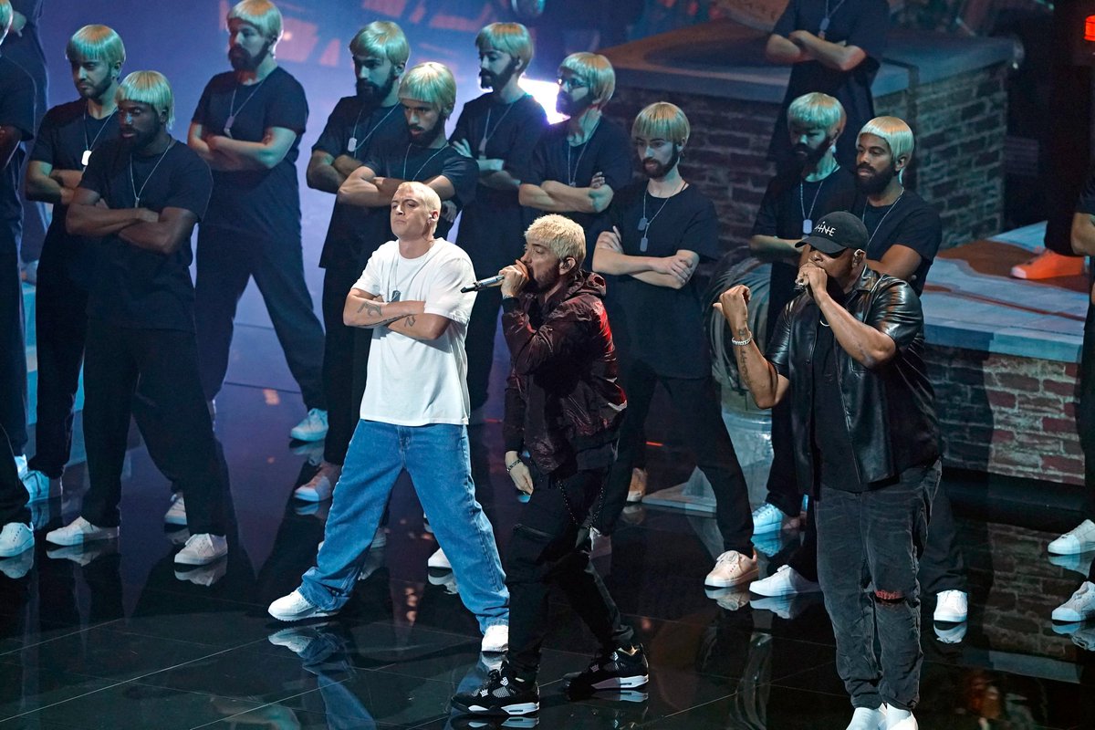 Shadyind's tweet photo. Eminem performing at the #VMAs 

2000:                               2024: https://t.co/c2ccwXAfJY