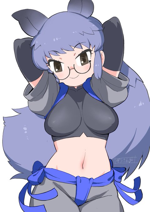 #けものフレンズ 新コスチュームのクロサイさん❣️