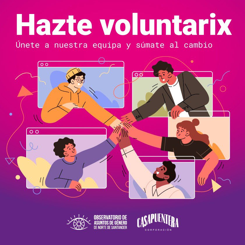 Oagnds's tweet photo. ¡Convocatoria de voluntariado! 🚀💬

Casa Puentera busca comunicadores y/o investigadores para sumarse a su Observatorio de Asuntos de Género de Norte de Santander.💜✨

📅 Plazo: 20 de septiembre

Lee los TDR a través de nuestro formulario de postulación https://t.co/rCCXzzBqN1 https://t.co/d6HKFqir9r