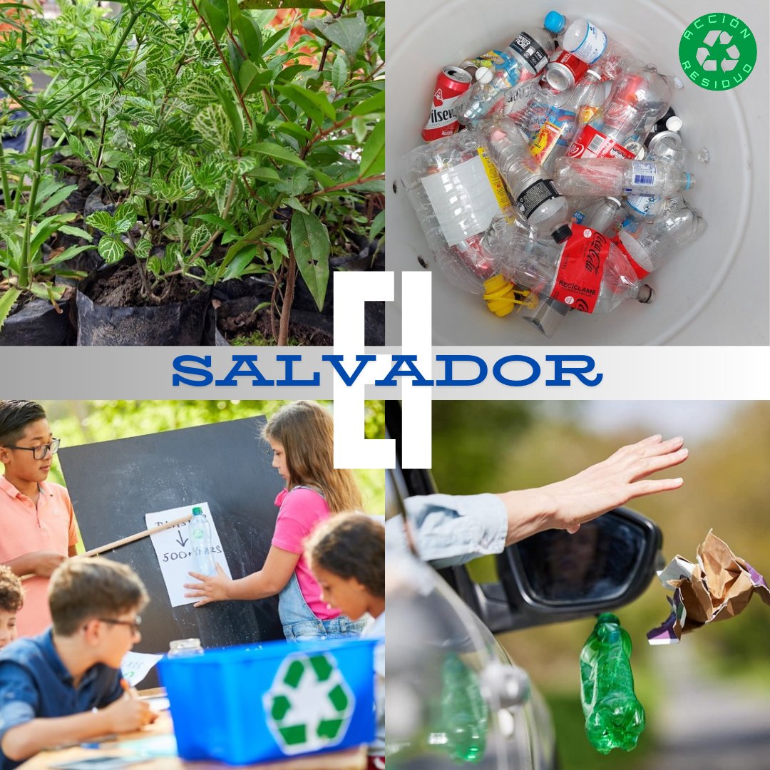 ORNochez's tweet photo. Haz PATRIA!!!🇸🇻
Planta un árbol 🌳 
Concientiza las nuevas generaciones 👩‍🦱🧑‍🦰
Separa tus residuos 🚮
No tires tú BASURA en la calle 🚯

#accionresiduo #yonotiromibasura #elsalvador #hazpatria #mesdelaindependencia https://t.co/Qtcz5ssDee