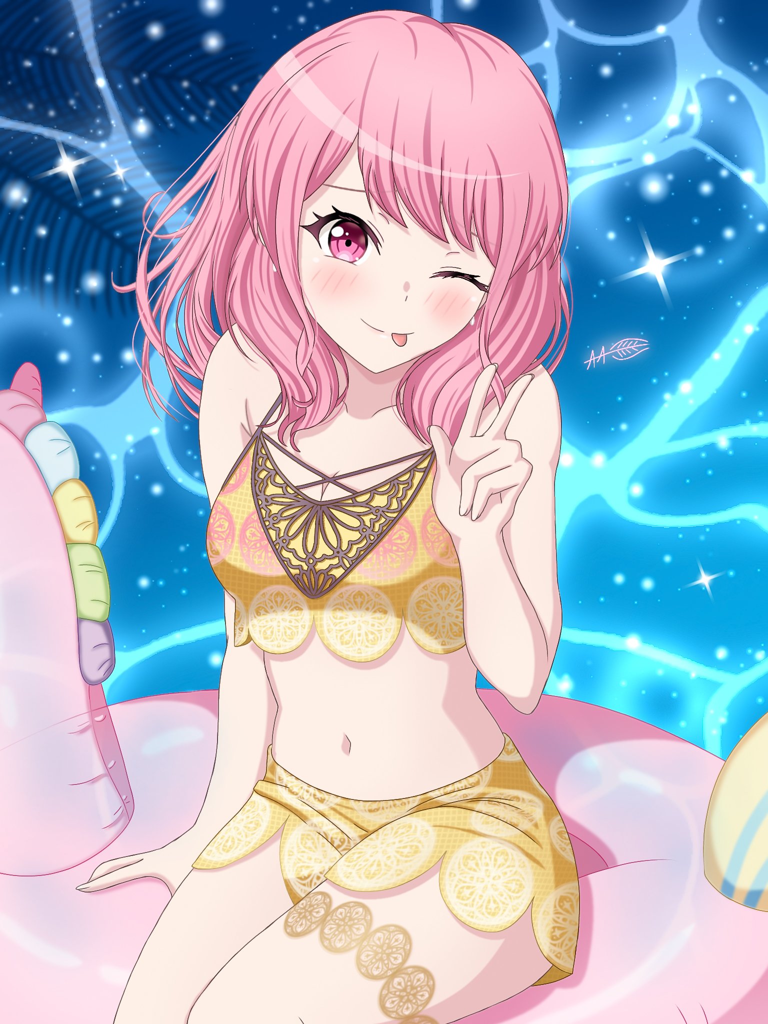 新作アイドルポーズ！] 丸山 彩 | バンドリ！ ガールズバンド