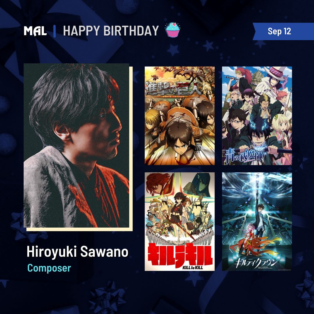 myanimelist's tweet image. Happy birthday to Hiroyuki Sawano! 🎂

Full profile: listani.me/SawanoHiroyuki